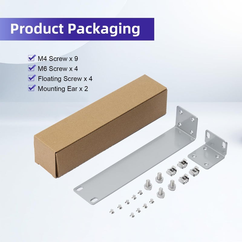 PhyinLan Rack Mount Kit for Ubiquiti Switch, 1U Rack Ears for EdgeSwitch ES-8-150W Switch 8 Port and for US-8-150W UniFi Switch 8 Port - Image 3